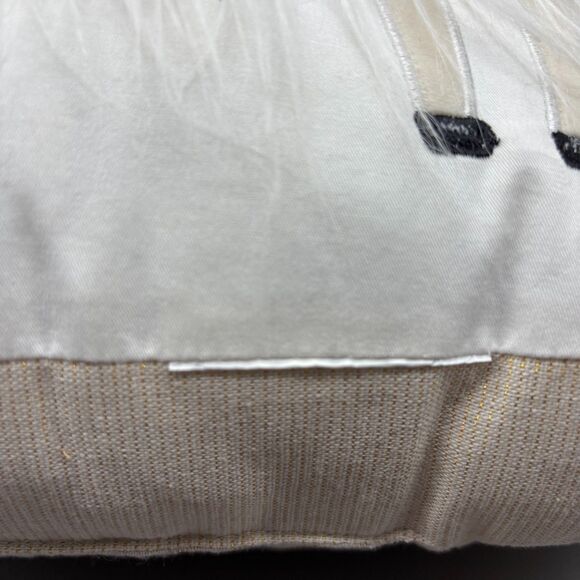 Isaac Mizrahi Decorative Pillow Llama Alpaca Boho Pom Pom Tassels Faux Fur Tibet - Picture 8 of 8